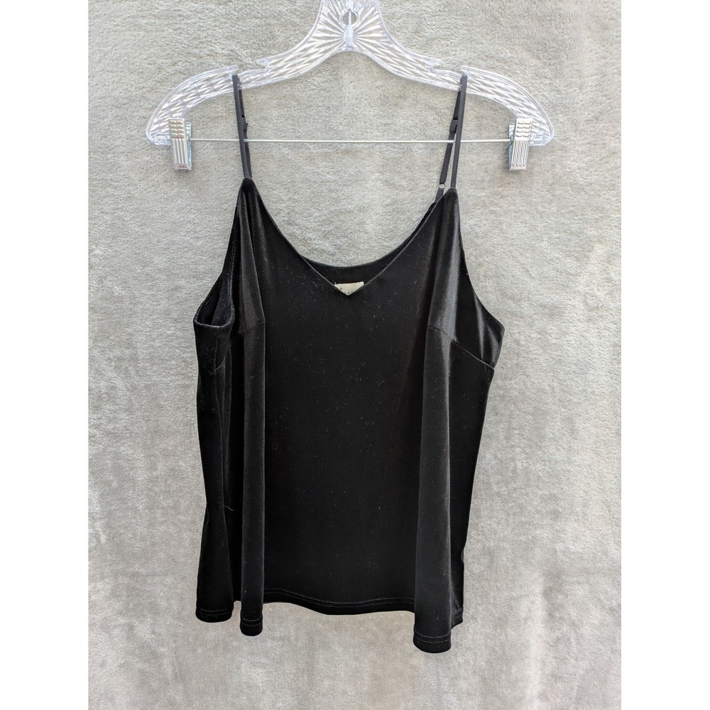 Velvet Camisole Women's Medium Black‎ Minimalist Witchy Whimsigoth Edgy
